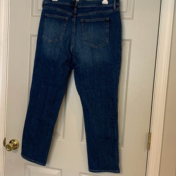 LOFT Outlet Dark Blue Straight Leg Jeans EUC 14 - Picture 4 of 5